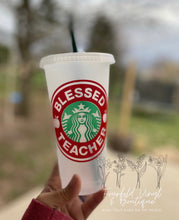 Load image into Gallery viewer, Teacher Starbucks cold venti cup
