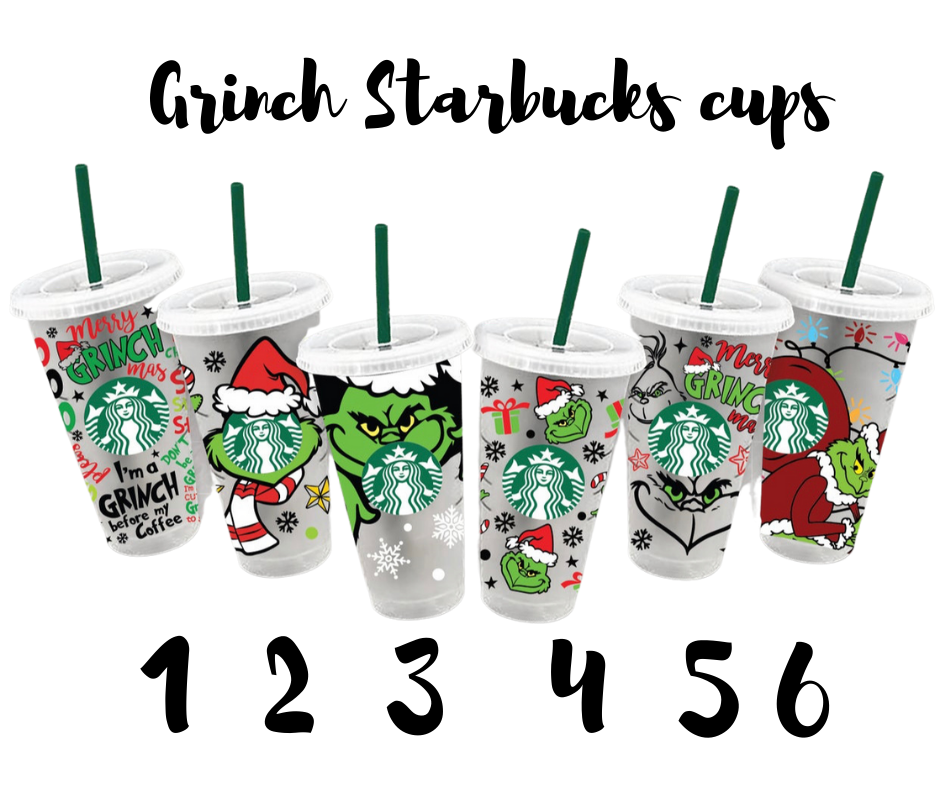 Grinch starbucks cups